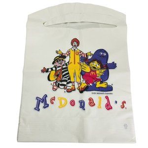 7 McDonald's Grimace Ronald Hamburglar Birdie Restaurant Plastic Bib Vintage Lot